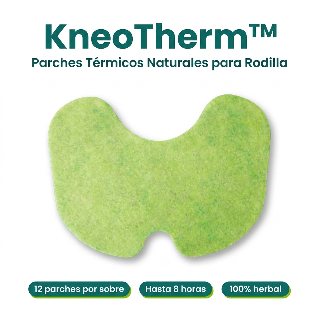 KneoTherm — Parches Térmicos Naturales para Rodilla, 12 parches por sobre
